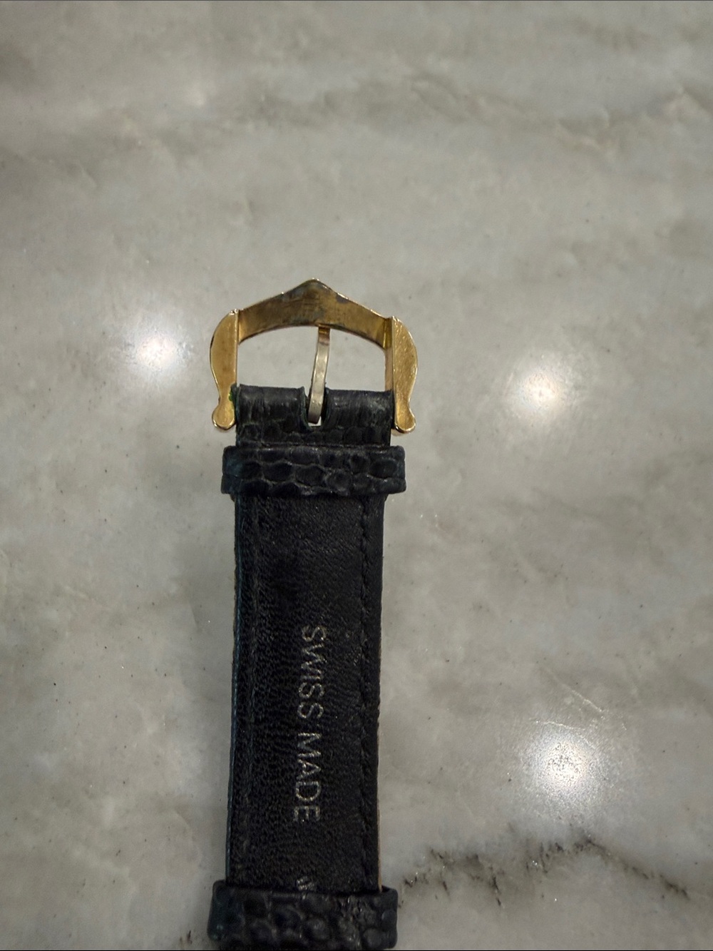 Cartier de Must Women’s Gold-Vermeil Tank Watch with Black Leather Strap VINTAGE - Picture 7 of 13